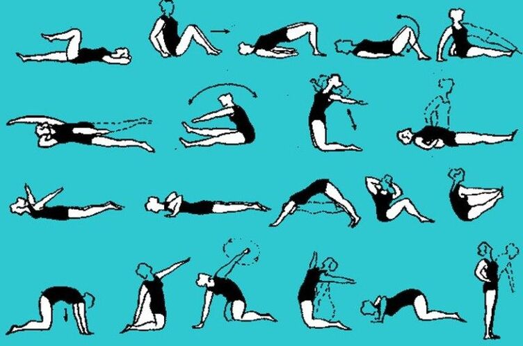 Un conxunto de exercicios para a osteocondrose